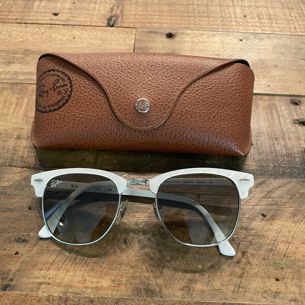 Ray-Ban White Pearl Clubmaster Sunglasses